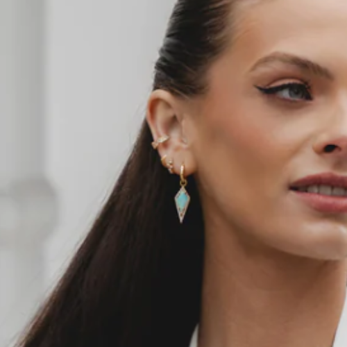 Aura Opal Pavé Kite Charm