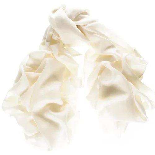 Classic Ivory Cashmere and Silk Wrap