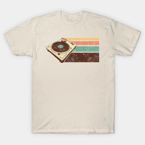 Vintage distressed DJ turntable T-Shirt